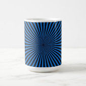 Mug Bleu et noir Funky rayé Art Abstrait rayé (Centre)