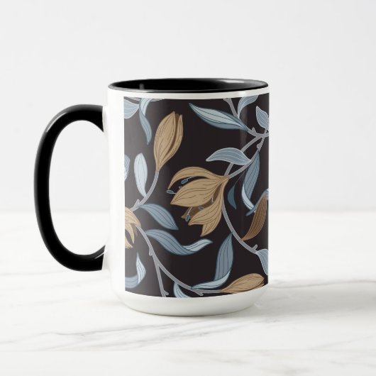 Mug Bleu et Tan William Morris Elegant Inspiré (Gauche)