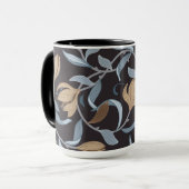 Mug Bleu et Tan William Morris Elegant Inspiré (Devant gauche)