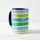 Mug Bleu et vert Bleu et Bleu (Devant gauche)