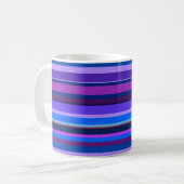 Mug Bleu et violet bandes horizontales (Devant gauche)