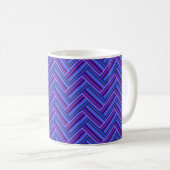 Mug Bleu et violet rayures double tissage (Devant droit)