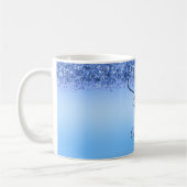 Mug Bleu étincelant Faux Parties scintillant Douce 16 (Gauche)