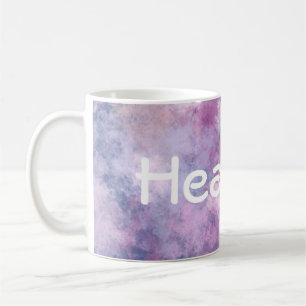 Mug Bleu fait sur commande d'abrégé sur nom, lilas,