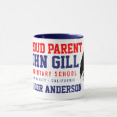 Mug Bleu fier de parent d'ouïe nommée faite sur (Centre)