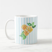 Mug Bleu Fleur Jaune Bande (Gauche)