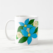 Mug Bleu Floral Clair (Gauche)