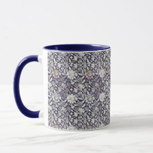 Mug Bleu Floral Vintage William Morris Wey