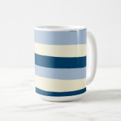 Mug Bleu foncé, Bleu clair et Crème (Devant droit)