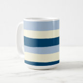 Mug Bleu foncé, Bleu clair et Crème (Devant gauche)