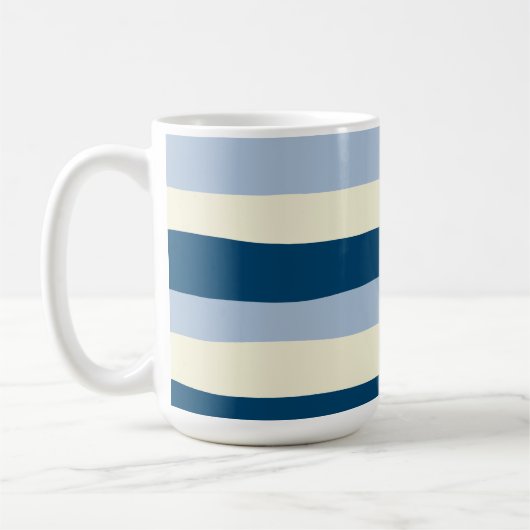 Mug Bleu foncé, Bleu clair et Crème (Gauche)