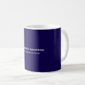 Mug Bleu foncé professionnel uni moderne (Devant droit)