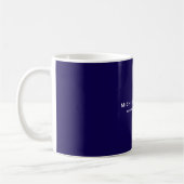 Mug Bleu foncé professionnel uni moderne (Gauche)