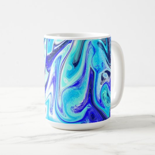 Mug Bleu fondu | Art fluide (Devant droit)
