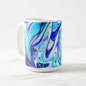 Mug Bleu fondu | Art fluide (Devant gauche)