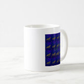 Mug Bleu français "Let's Go Zebra" Abstrait (Devant droit)