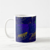 Mug Bleu français "Let's Go Zebra" Abstrait (Gauche)