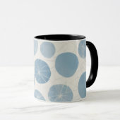 Mug Bleu Géométrique Moderne (Devant droit)