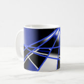 Mug Bleu Gradient Couleur Remplir Mécanique Dessin Mos (Devant gauche)