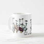 Mug Bleu Greyhound Chiot Daisis Personnalisé (Devant gauche)