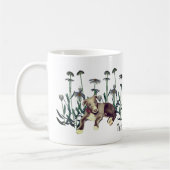 Mug Bleu Greyhound Chiot Daisis Personnalisé (Gauche)