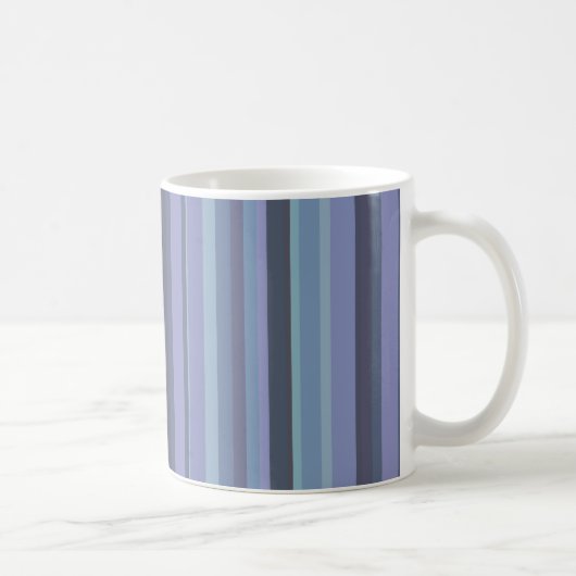 Mug Bleu-gris, bandes horizontales (Droite)