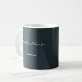 Mug Bleu gris des vagues motif (Devant gauche)
