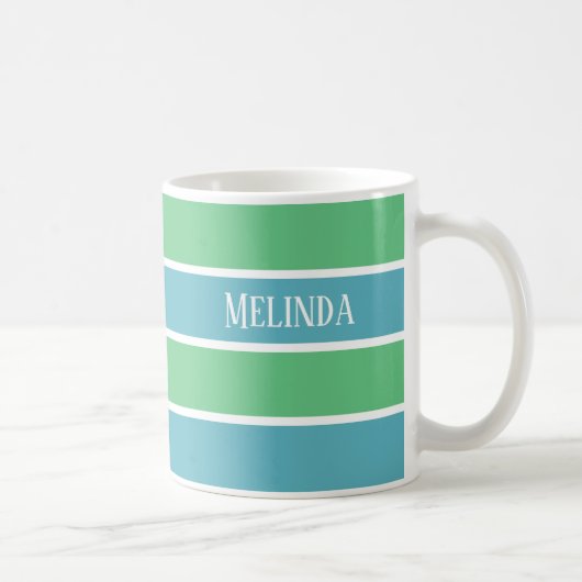Mug Bleu / Gris vert Nom Musique (Droite)