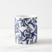 Mug bleu gris volley couleurs de l'équipe nom de l'ent (Centre)