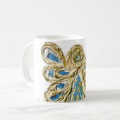 Mug Bleu Guardian Angel Coupes de café personnalisées (Devant gauche)