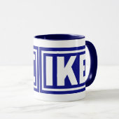 Mug Bleu Ike 1952 (Devant droit)