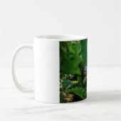 Mug Bleu Iridescendant avec ailes de papillon noir (Gauche)