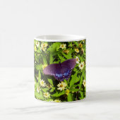 Mug Bleu iridescent pourpre avec des ailes de papillon (Centre)