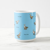 Mug Bleu J'adore Les Canards (Devant droit)