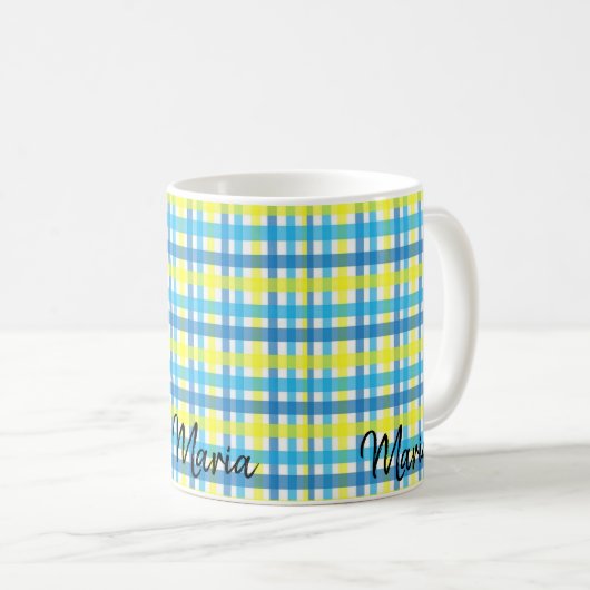 Mug bleu jaune (Devant droit)