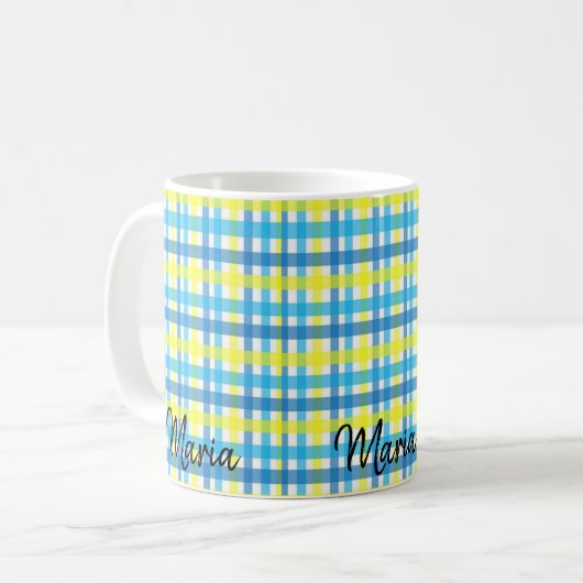 Mug bleu jaune (Devant gauche)