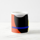 Mug Bleu jaune Art Abstrait (Centre)