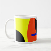 Mug Bleu jaune Art Abstrait (Gauche)