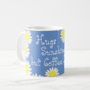 Mug Bleu Jaune et Blanc Fun Daisy Dit