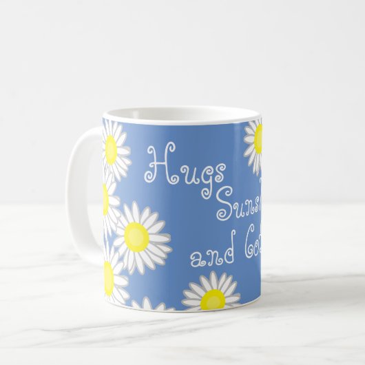 Mug Bleu Jaune et Blanc marmite de marmite dire (Devant gauche)