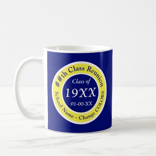 Mug Bleu, Jaune et Blanc, Musique de Réunion de classe (Gauche)