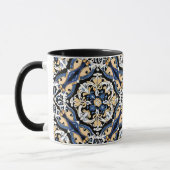 Mug Bleu jaune noir Azuleju espagnol marocain (Gauche)