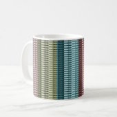 Mug Bleu Jaune Vert Rouge Design Moderne Chic Motif (Devant gauche)