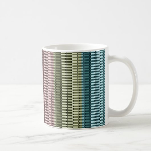 Mug Bleu Jaune Vert Rouge Design Moderne Chic Motif (Droite)