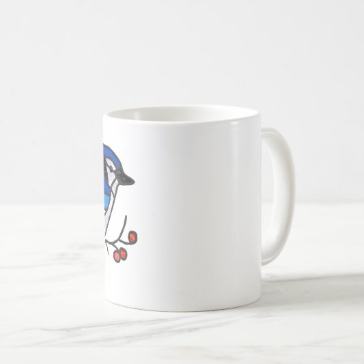 Mug Bleu Jay - Mucheuse à chevalet de soleil (Devant droit)