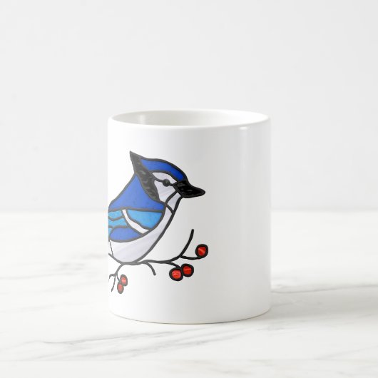 Mug Bleu Jay - Mucheuse à chevalet de soleil (Centre)