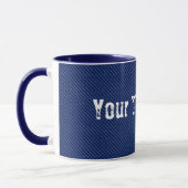 Mug Bleu Jeans Denim Musique de texte personnalisée (Gauche)
