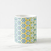 Mug Bleu joyeux à motif jaune (Centre)