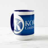 Mug bleu korban de 15 oz (Devant gauche)