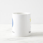 Mug Bleu Lune Bouge de café personnalisable (Centre)
